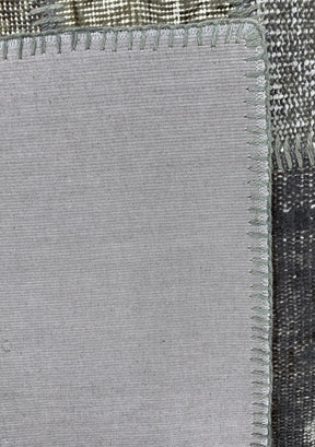 Ofa - Vintage Gray Patchwork Rug - kudenrugs