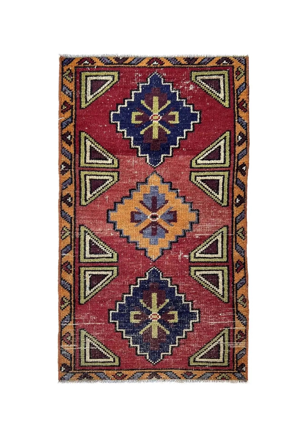 Palila - Vintage Mini Red Area Rug - kudenrugs