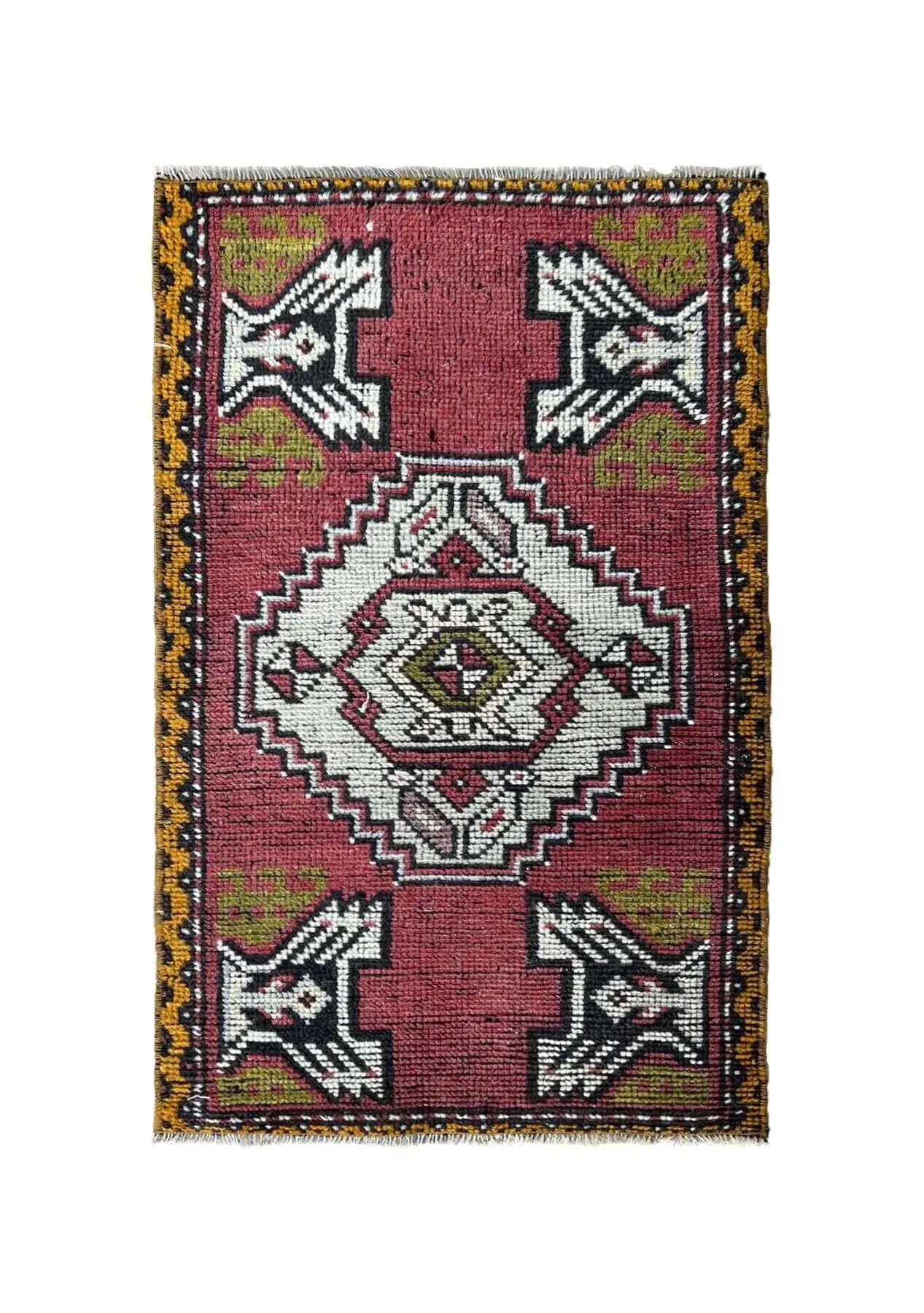 Pamelina - Vintage Mini Pink Area Rug - kudenrugs