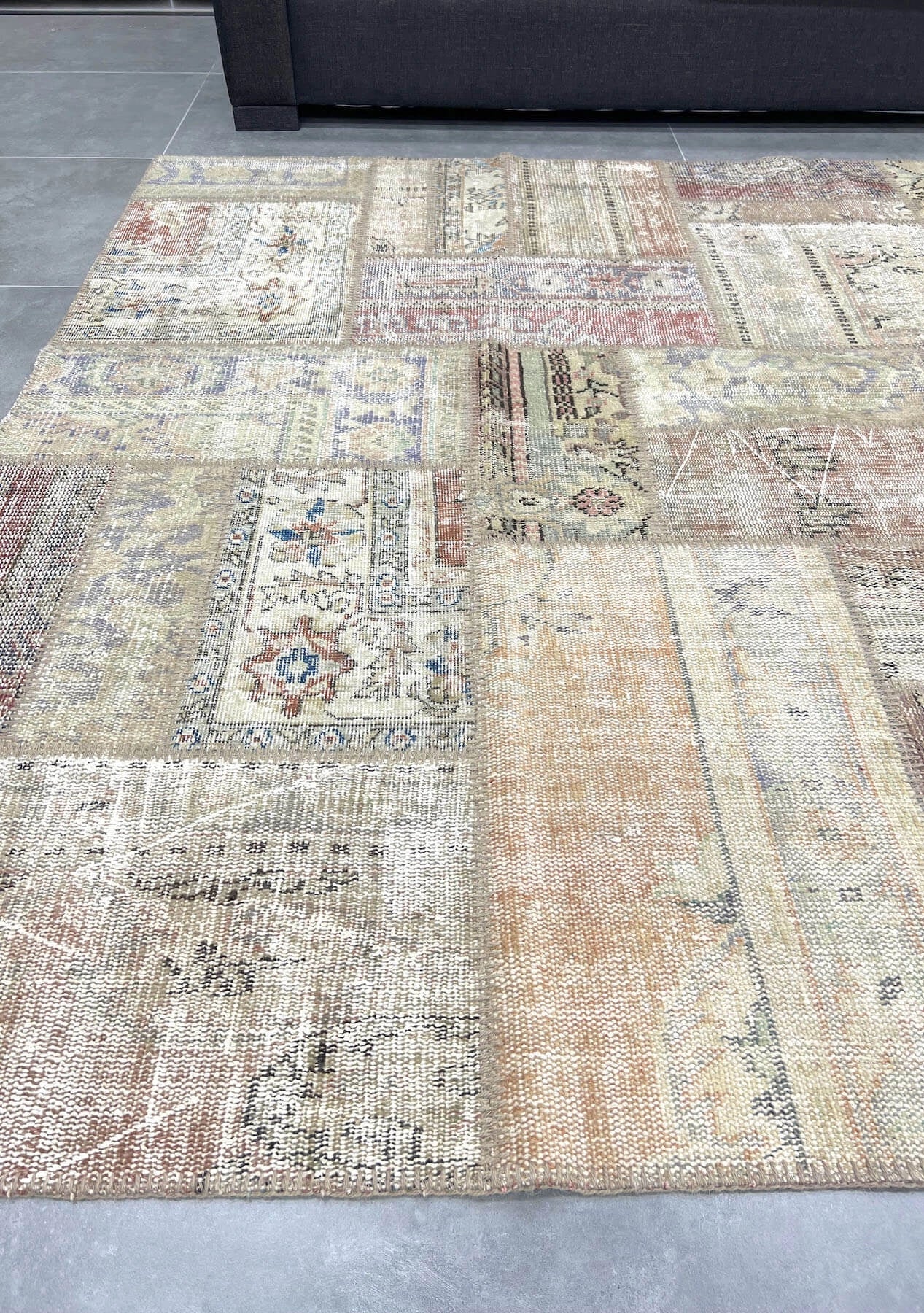 Paulia - Vintage Turkish Patchwork Rug - kudenrugs