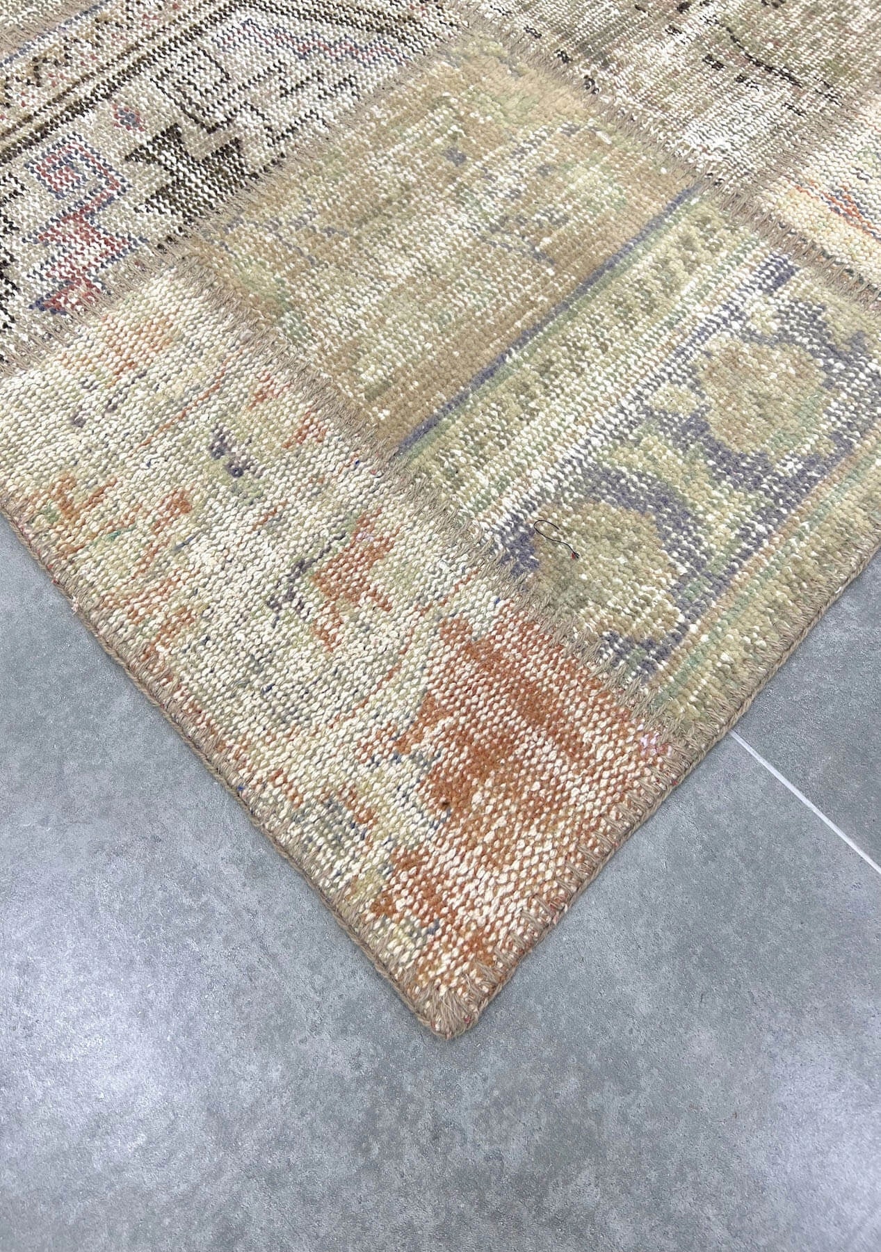 Paulia - Vintage Turkish Patchwork Rug - kudenrugs