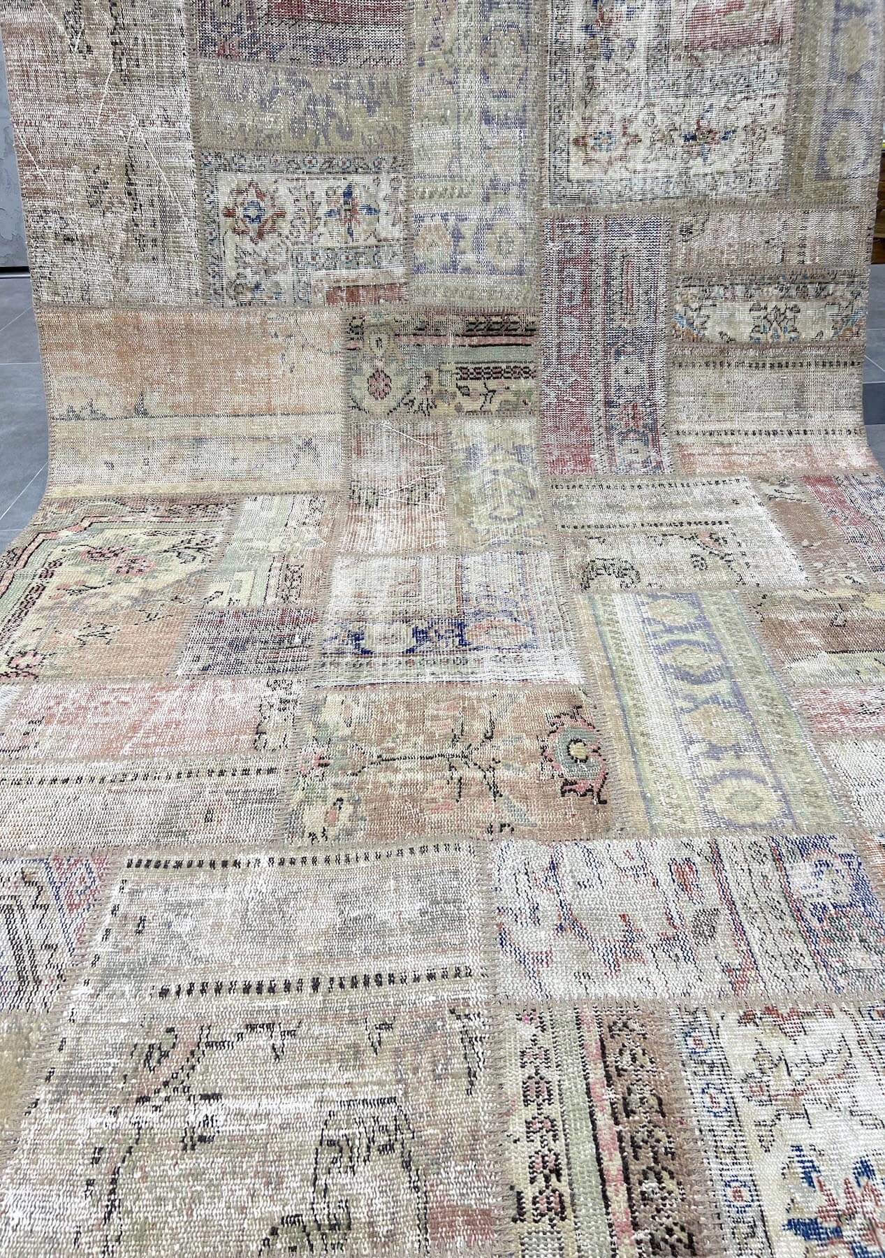 Paulia - Vintage Turkish Patchwork Rug - kudenrugs