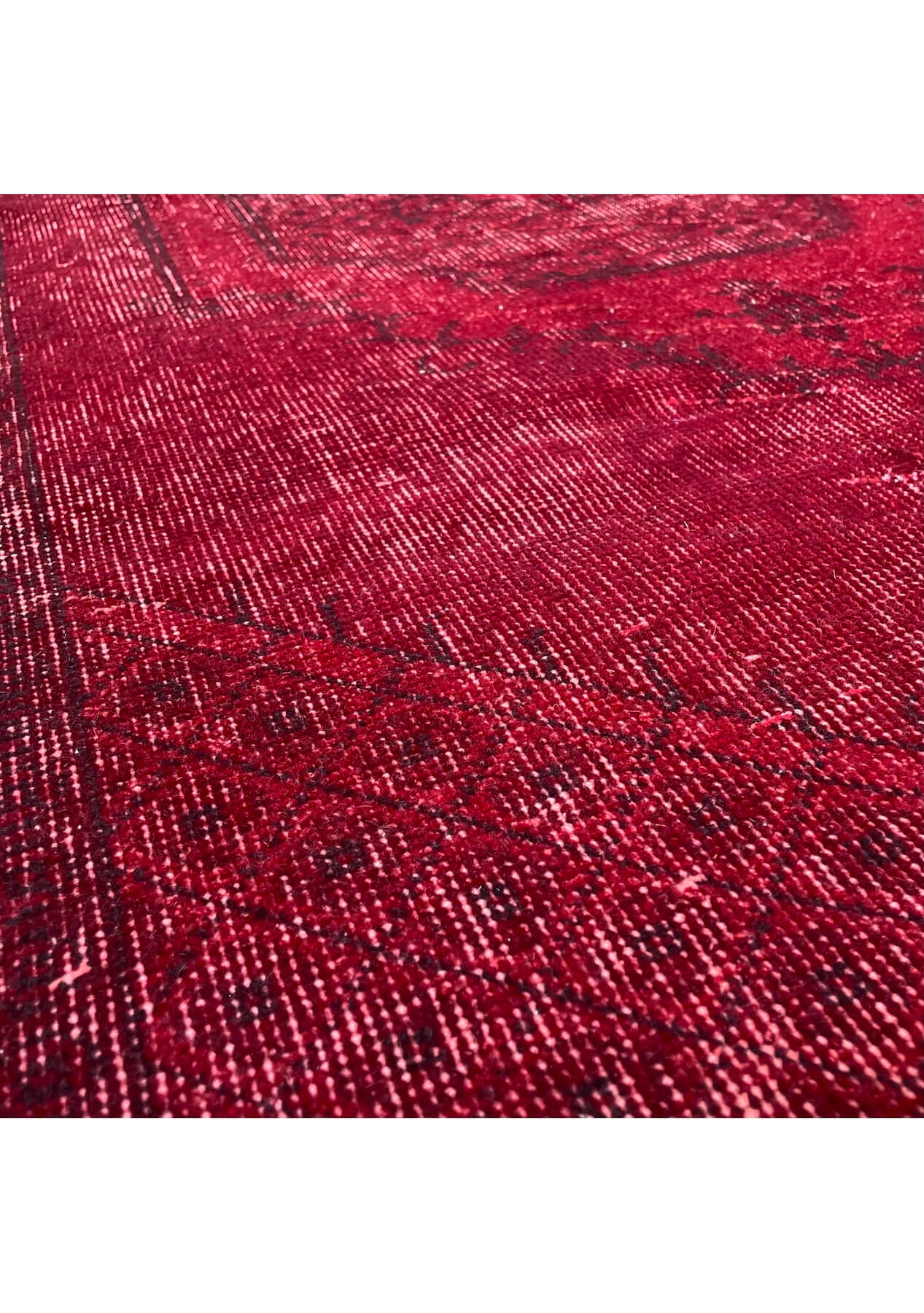 Perla - Vintage Red Overdyed Rug - kudenrugs