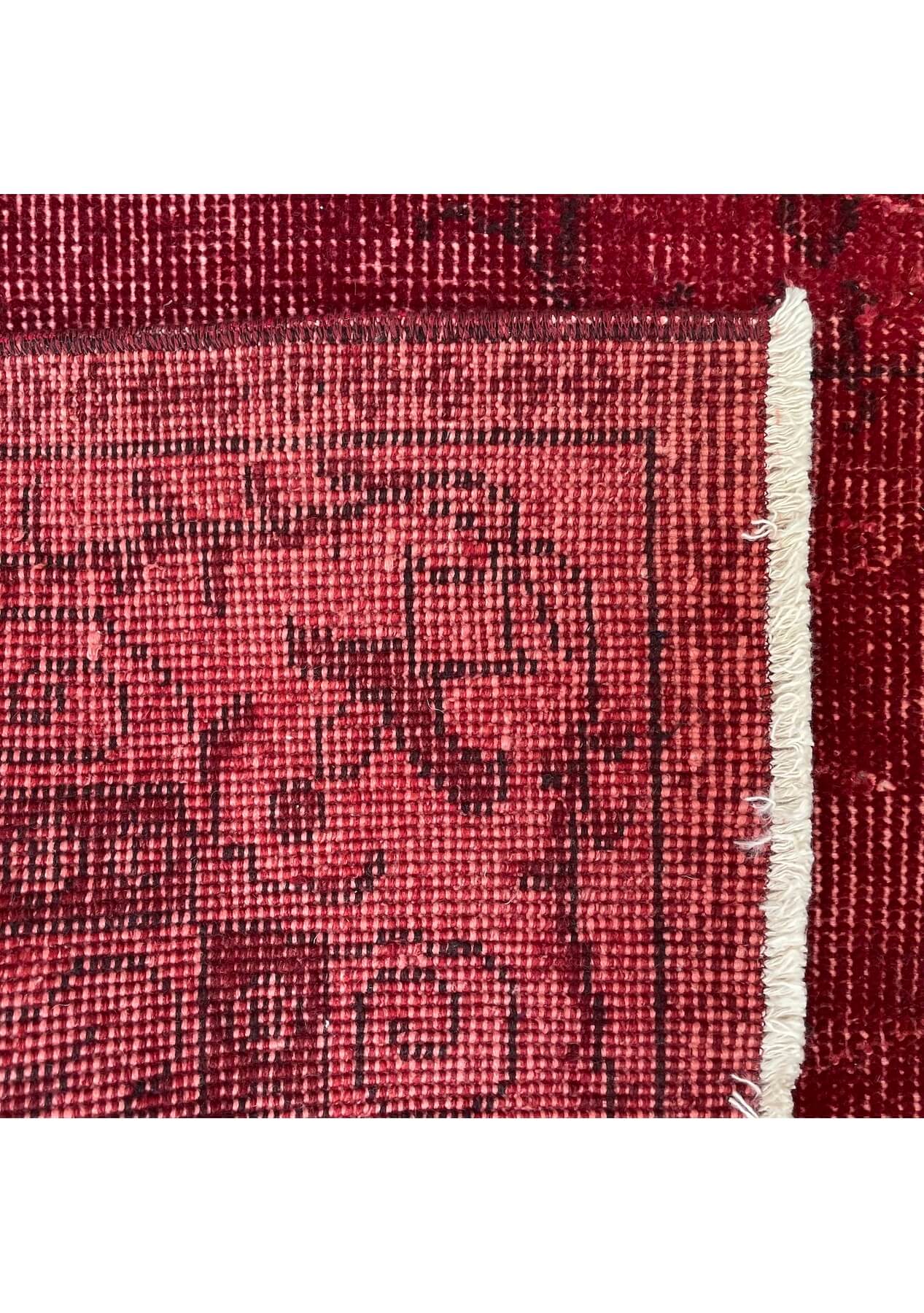 Perla - Vintage Red Overdyed Rug - kudenrugs