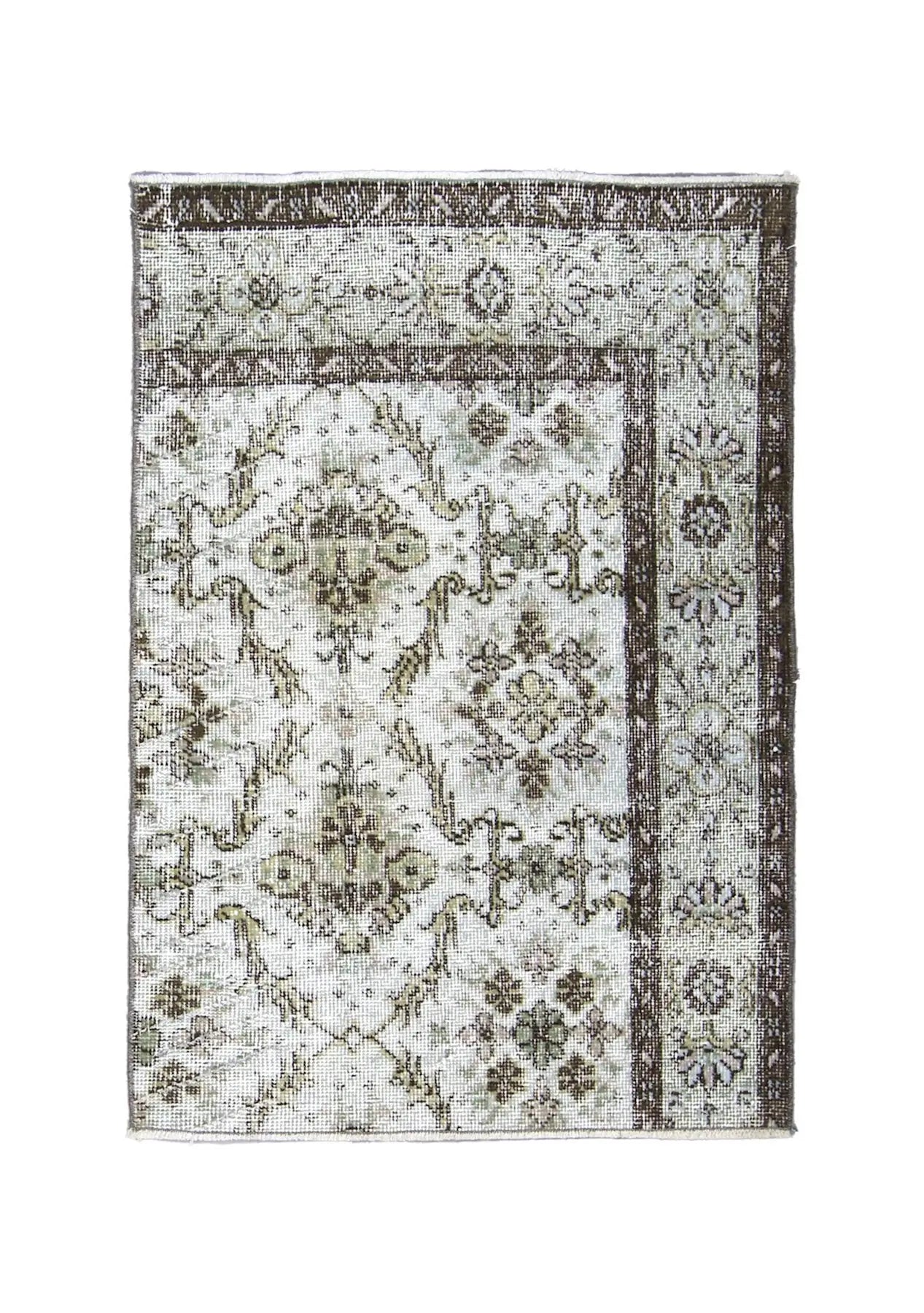 Persephone - Vintage Blue Overdyed Rug - kudenrugs