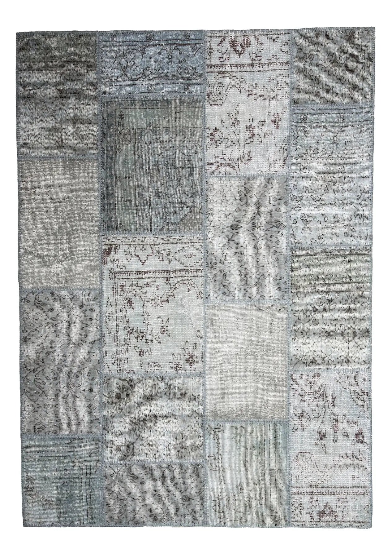 Piptisa - Vintage Blue Patchwork Rug - kudenrugs