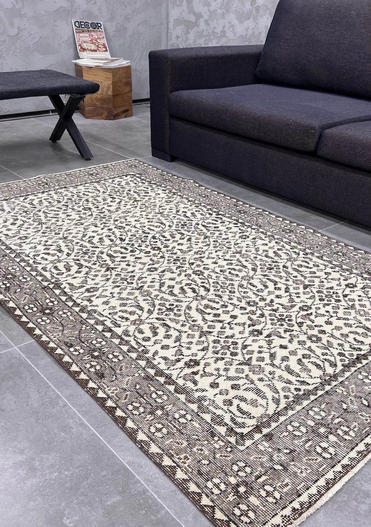 Reign - Vintage Beige Antique Washed Rug - kudenrugs
