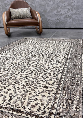 Reign - Vintage Beige Antique Washed Rug - kudenrugs
