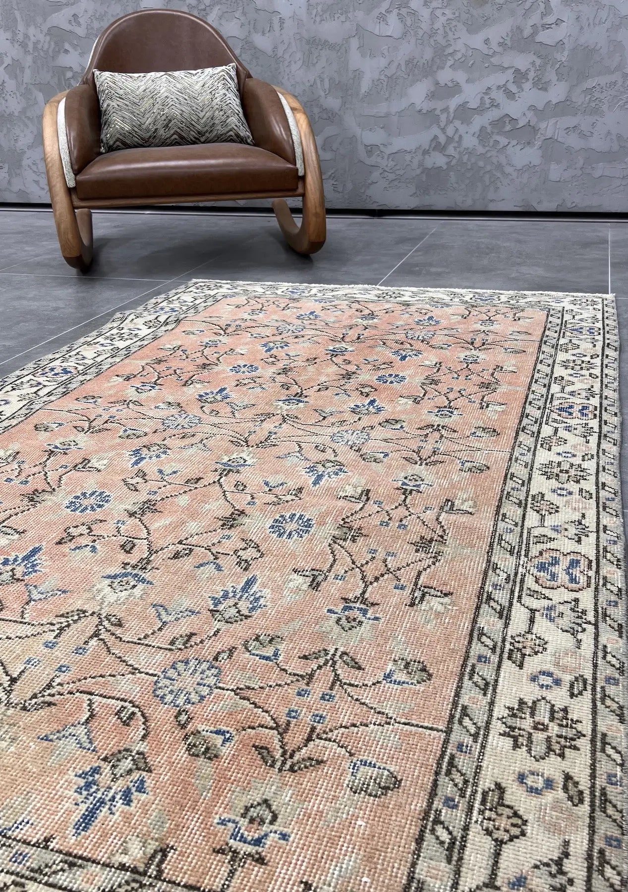 Royalty - Vintage Orange Antique Washed Rug - kudenrugs