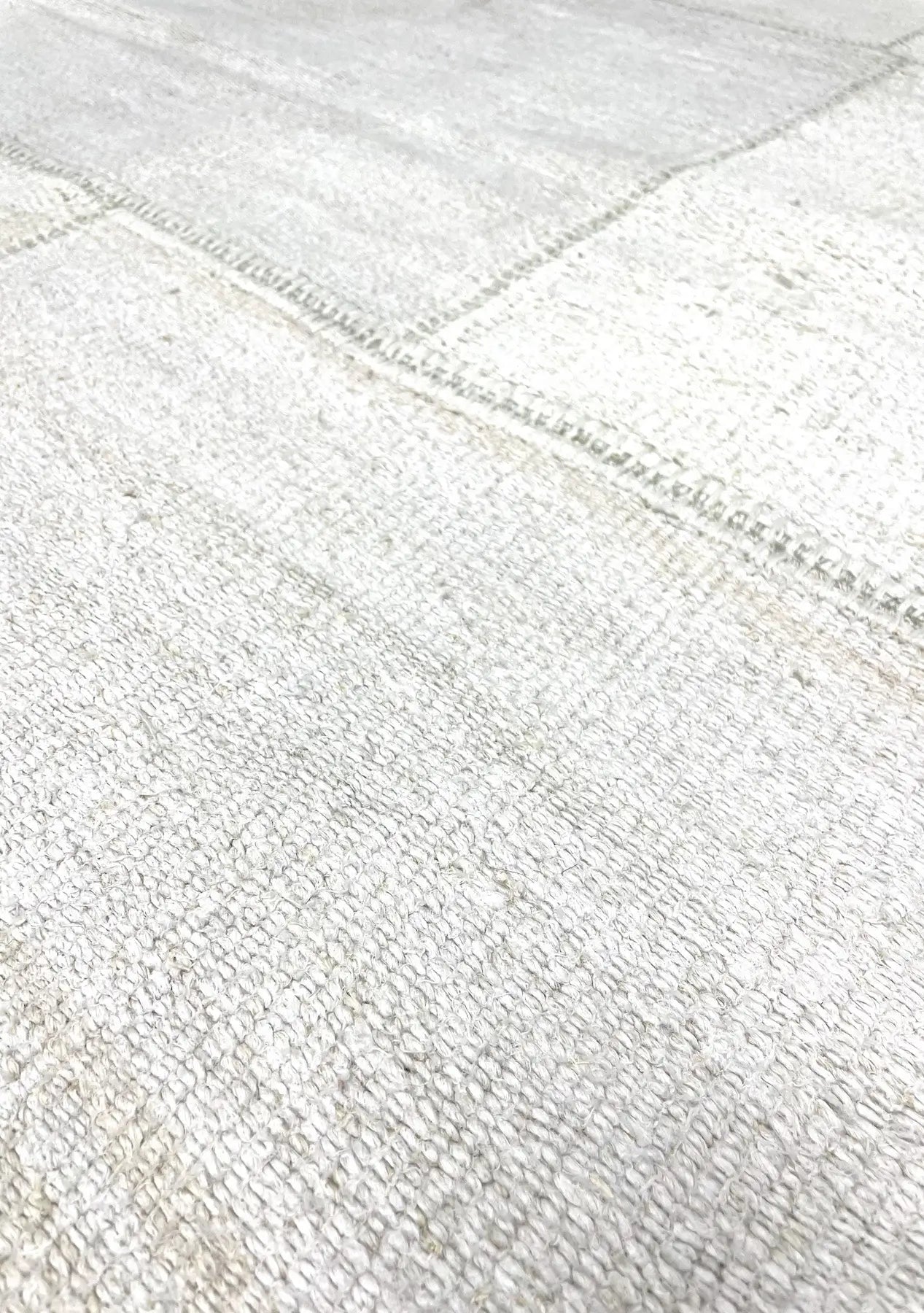 Sada - Vintage White Patchwork Rug - kudenrugs