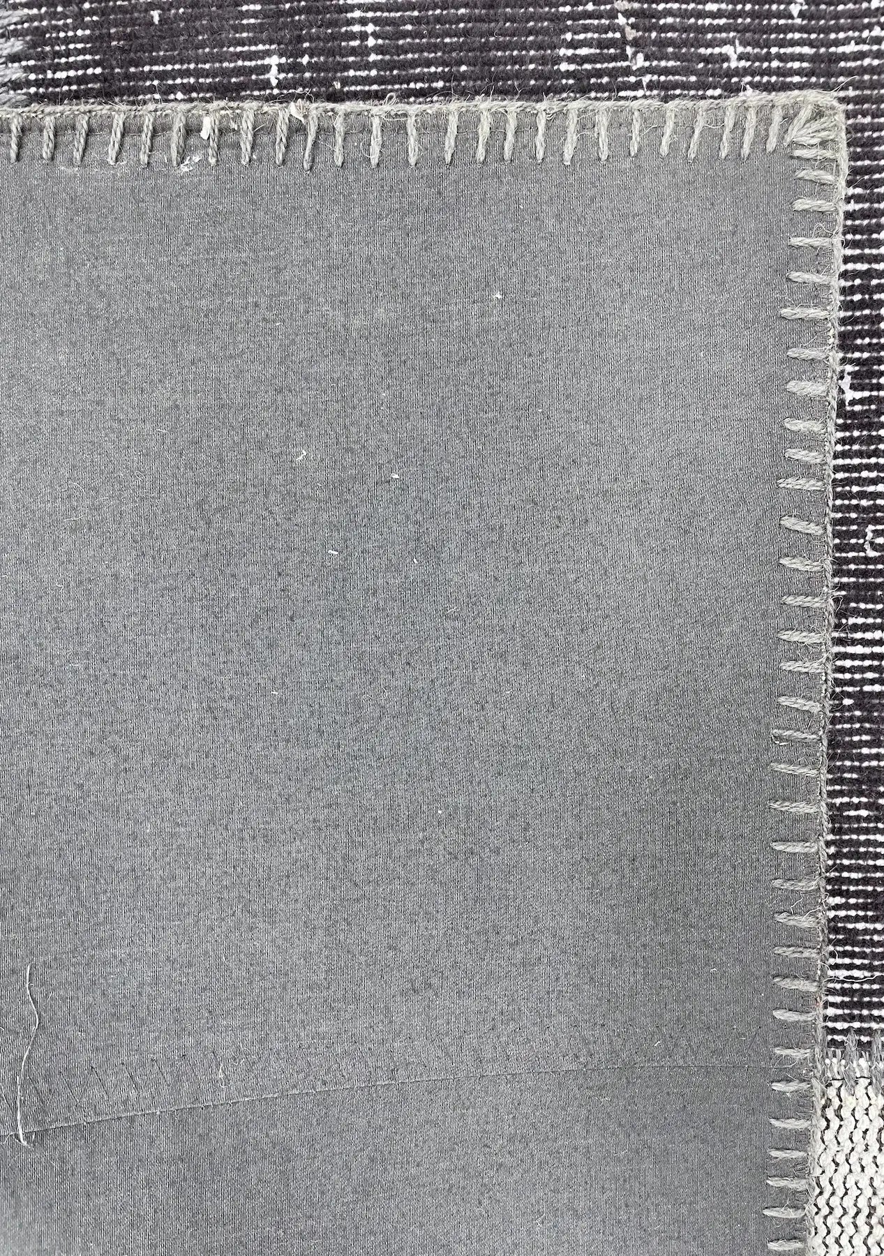 Saga - Vintage Gray Patchwork Rug - kudenrugs