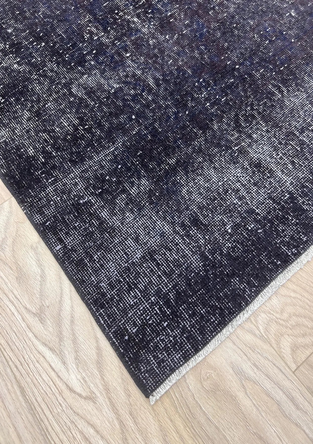 Serenity - Vintage Black Overdyed Rug - kudenrugs