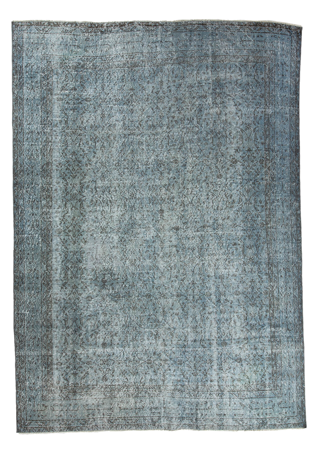 Sondra - Vintage Blue Overdyed Rug - kudenrugs