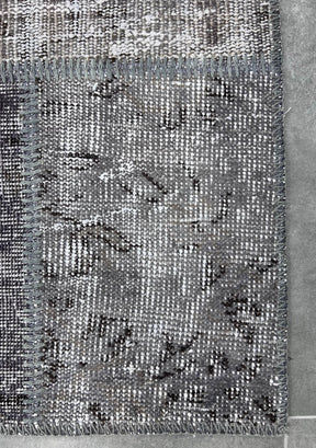 Stephany - Vintage Gray Patchwork Rug - kudenrugs