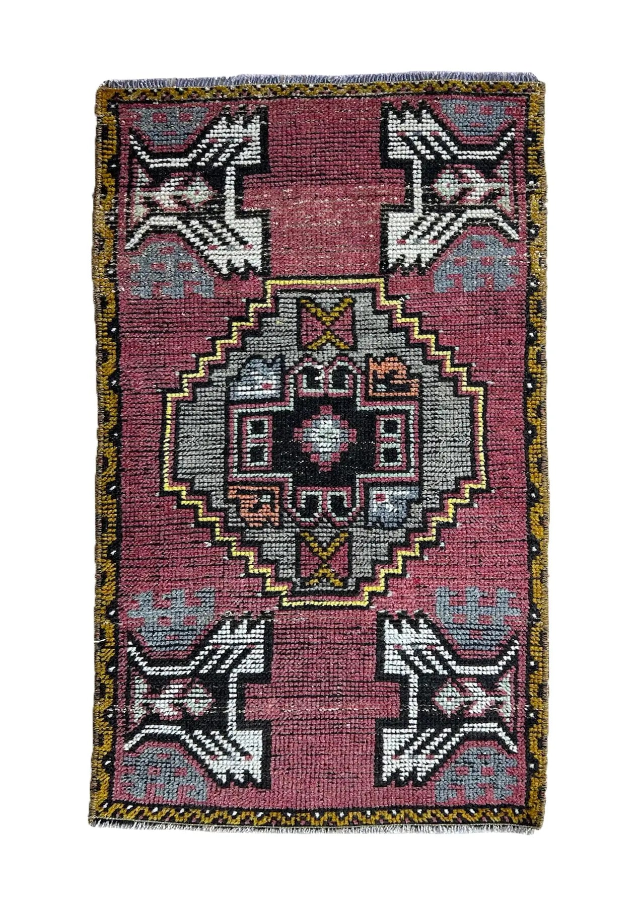 Suri - Vintage Mini Pink Area Rug - kudenrugs