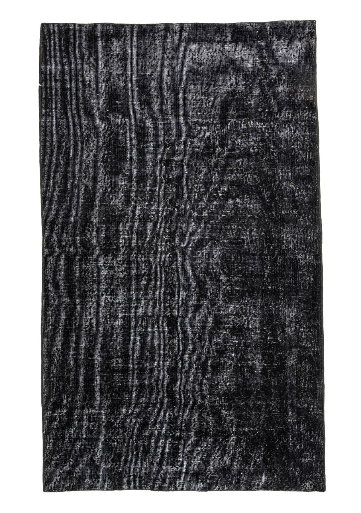 Sylvia - Vintage Black Overdyed Rug - kudenrugs