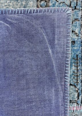 Taanach - Vintage Blue Patchwork Rug - kudenrugs