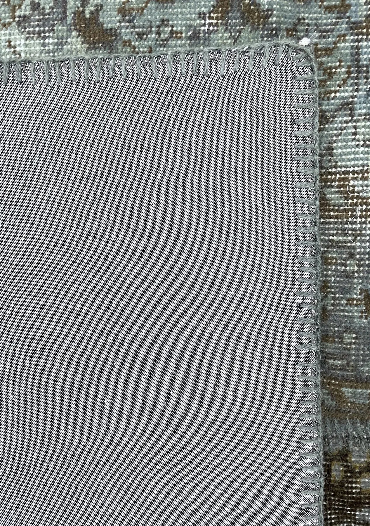 Tabassum - Vintage Gray Patchwork Rug - kudenrugs