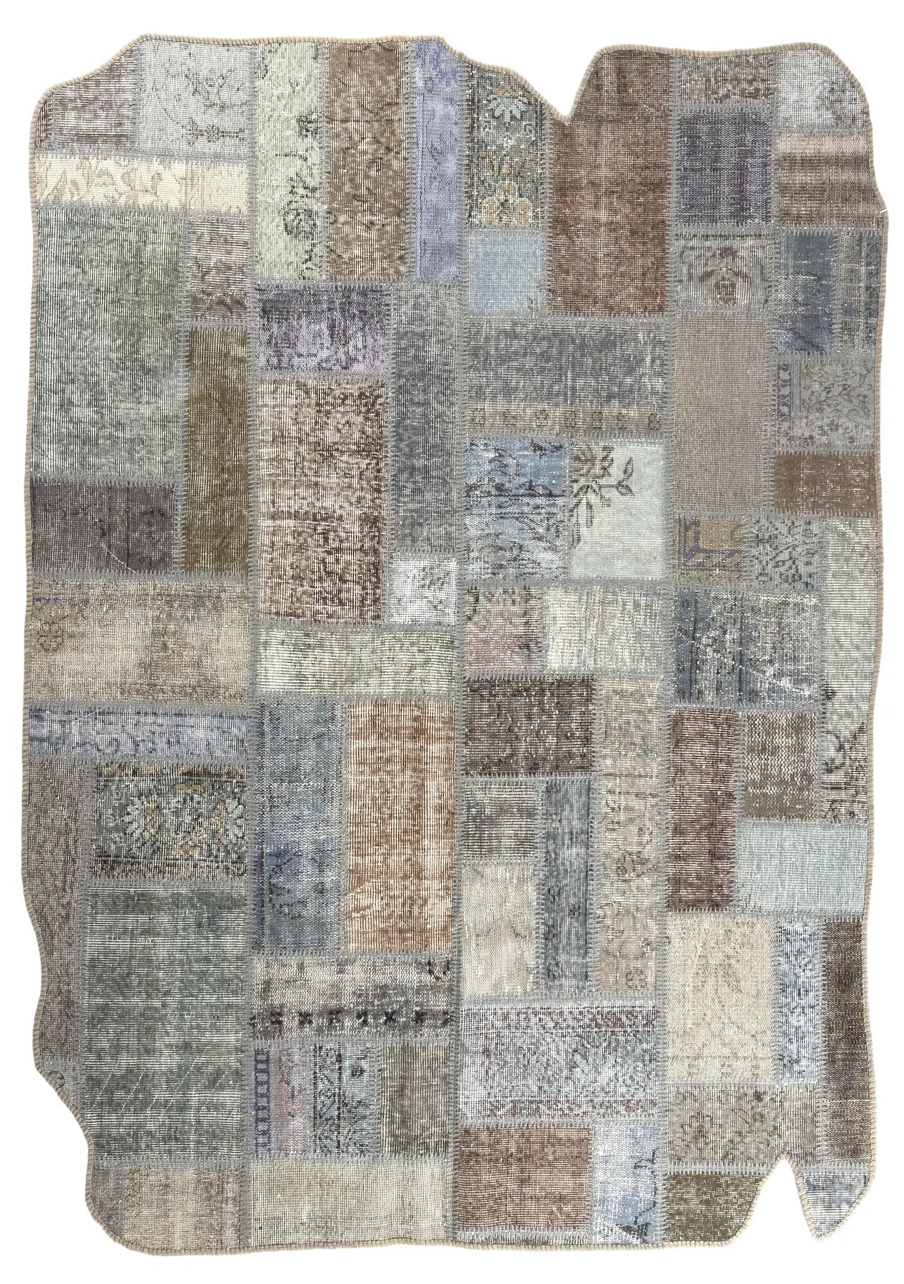 Tadi - Vintage Multi Color Patchwork Rug - kudenrugs