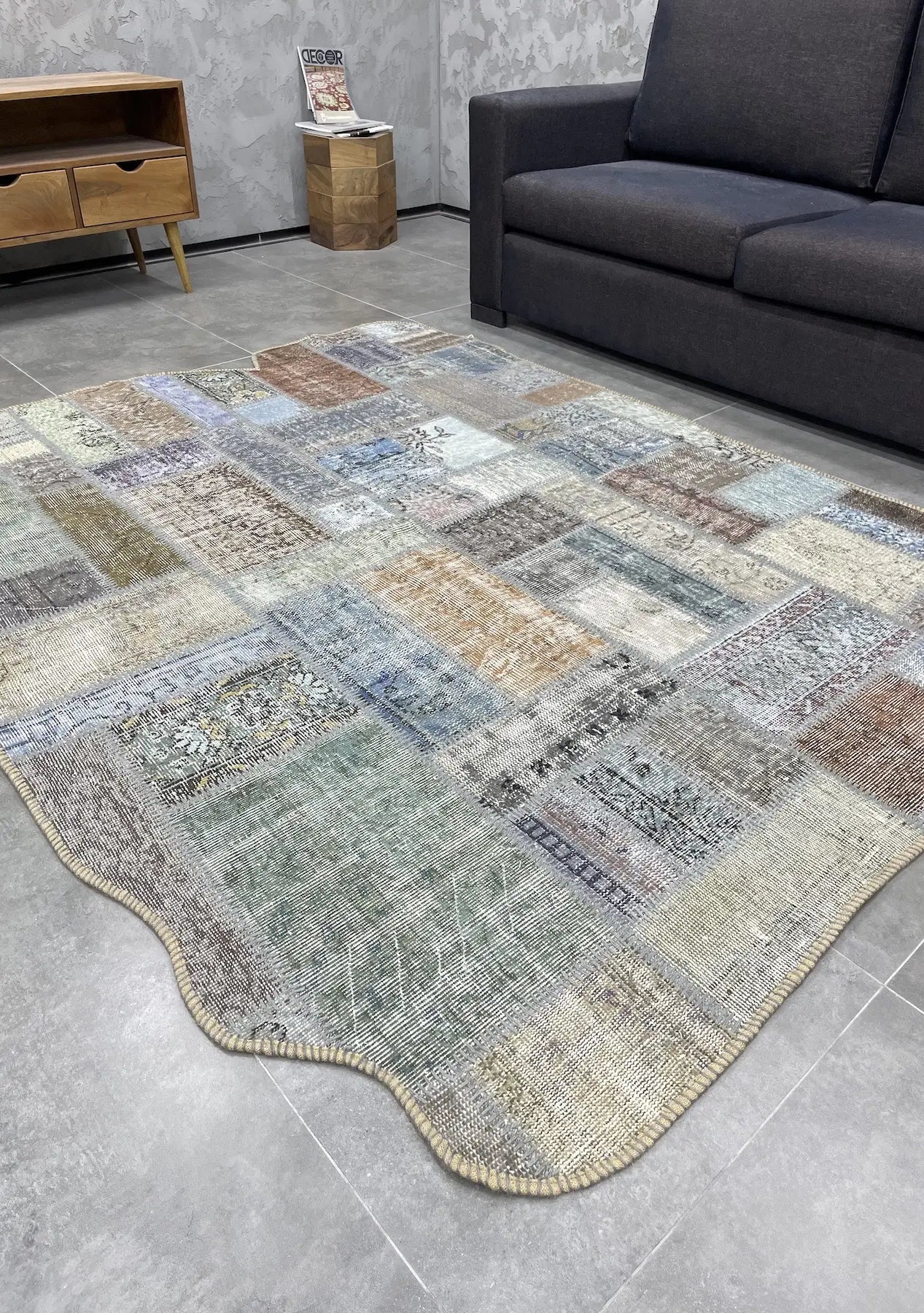 Tadi - Vintage Multi Color Patchwork Rug - kudenrugs