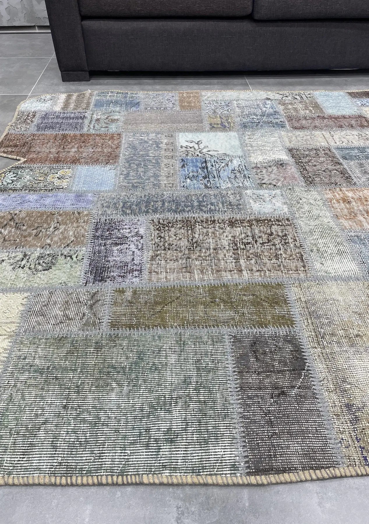 Tadi - Vintage Multi Color Patchwork Rug - kudenrugs