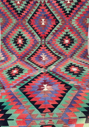 Tatiana - Multi Color Turkish Kilim Rug - kudenrugs