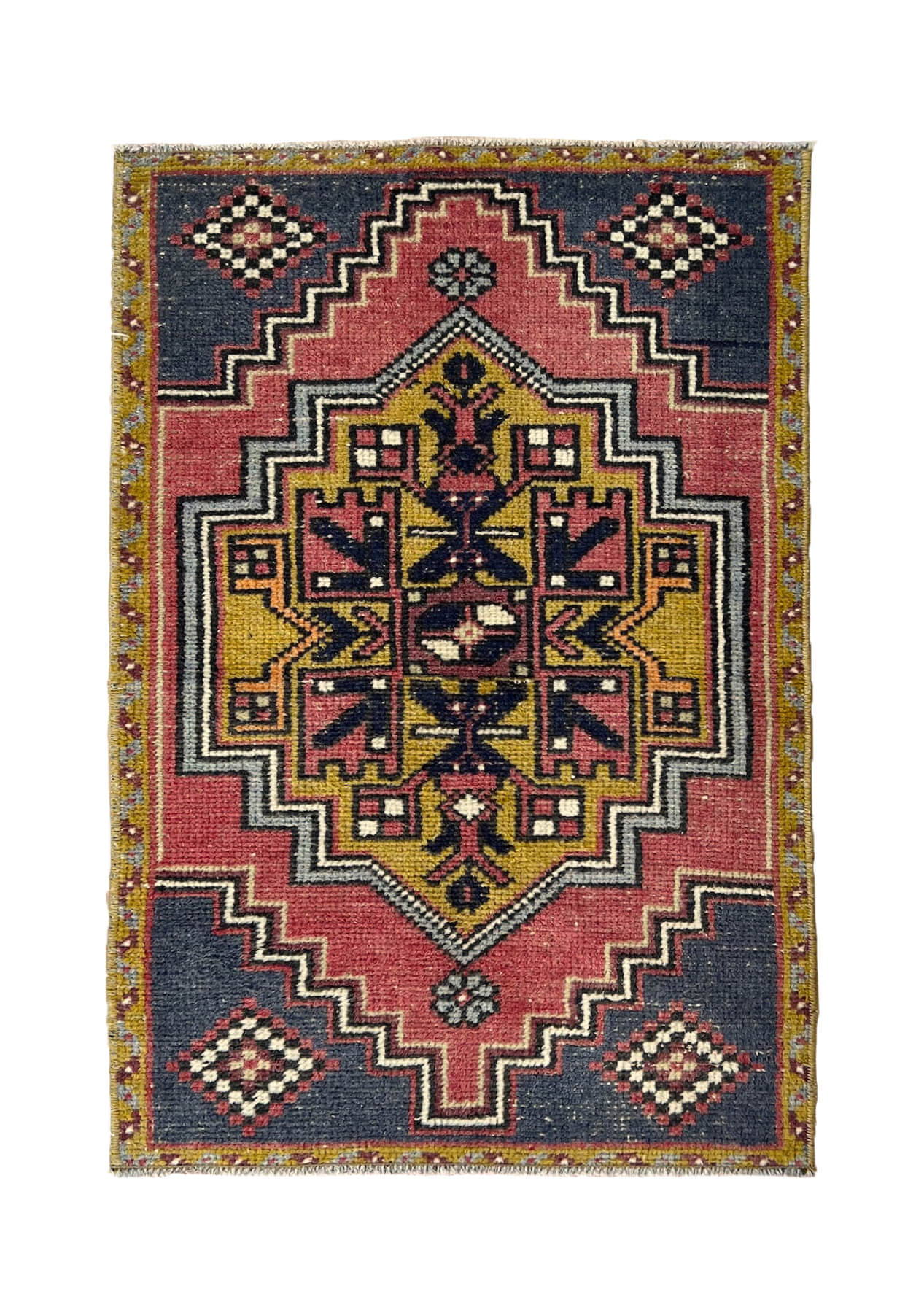 Theodora - Vintage Mini Pink Area Rug - kudenrugs
