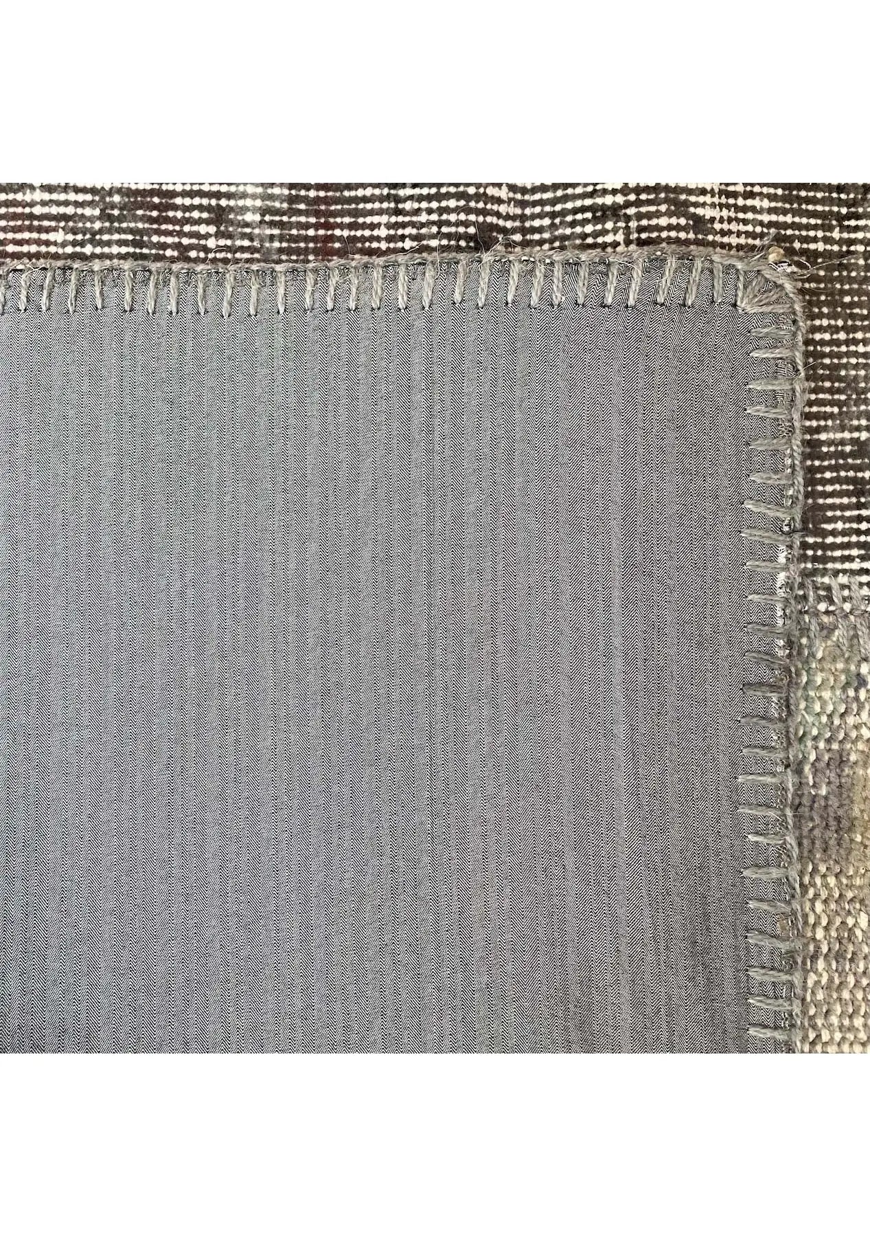 Torree - Vintage Gray Patchwork Rug - kudenrugs
