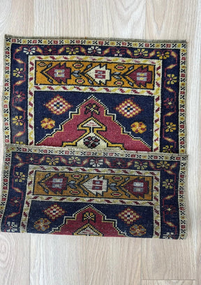 Valeria - Vintage Mini Red Area Rug - kudenrugs