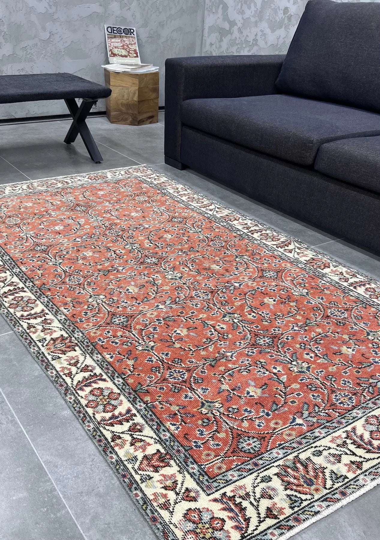 Wynter - Vintage Red Antique Washed Rug - kudenrugs