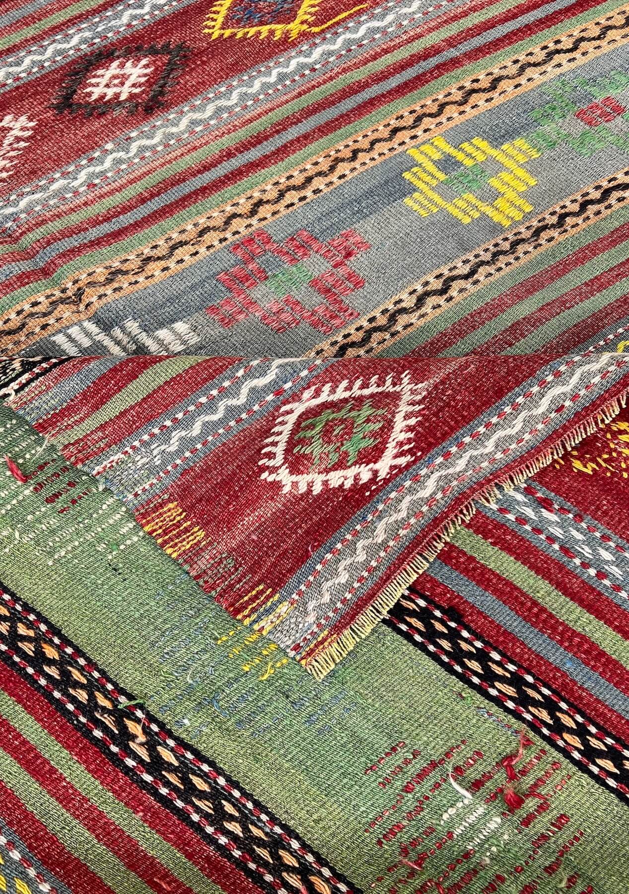 Yadira - Multi Color Turkish Kilim Rug - kudenrugs