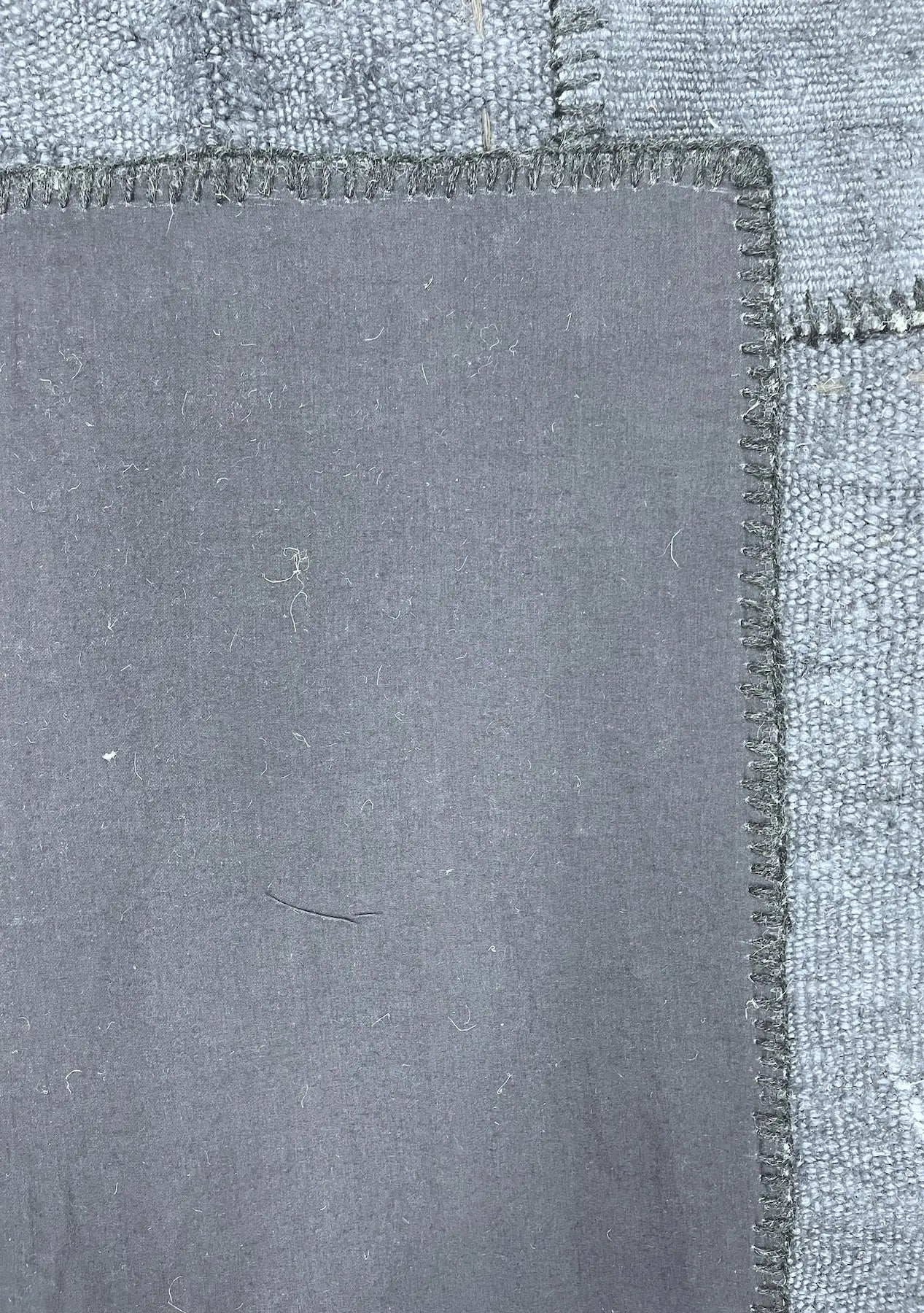 Zahwauh - Vintage Gray Patchwork Rug - kudenrugs