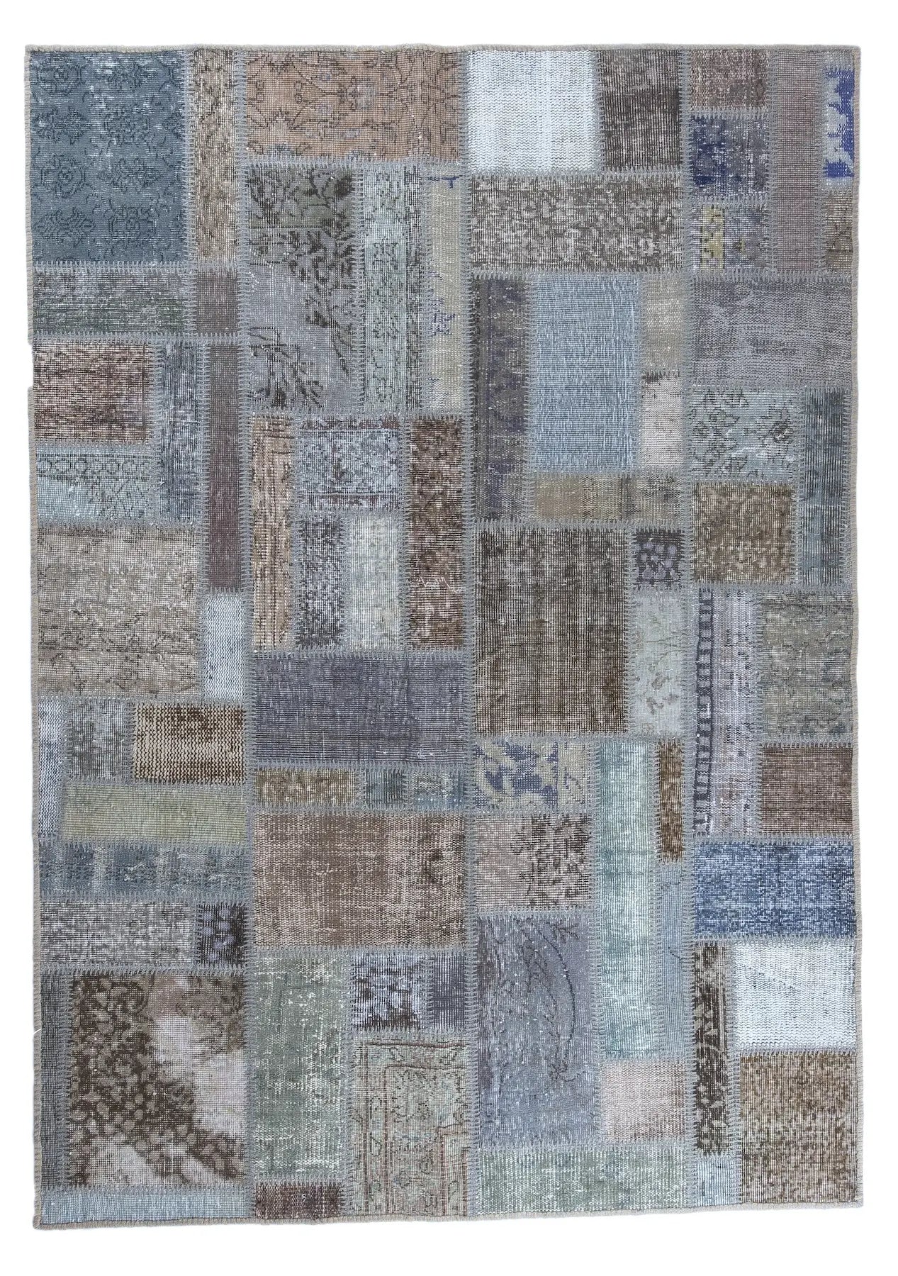 Zair - Vintage Multi Color Patchwork Rug - kudenrugs