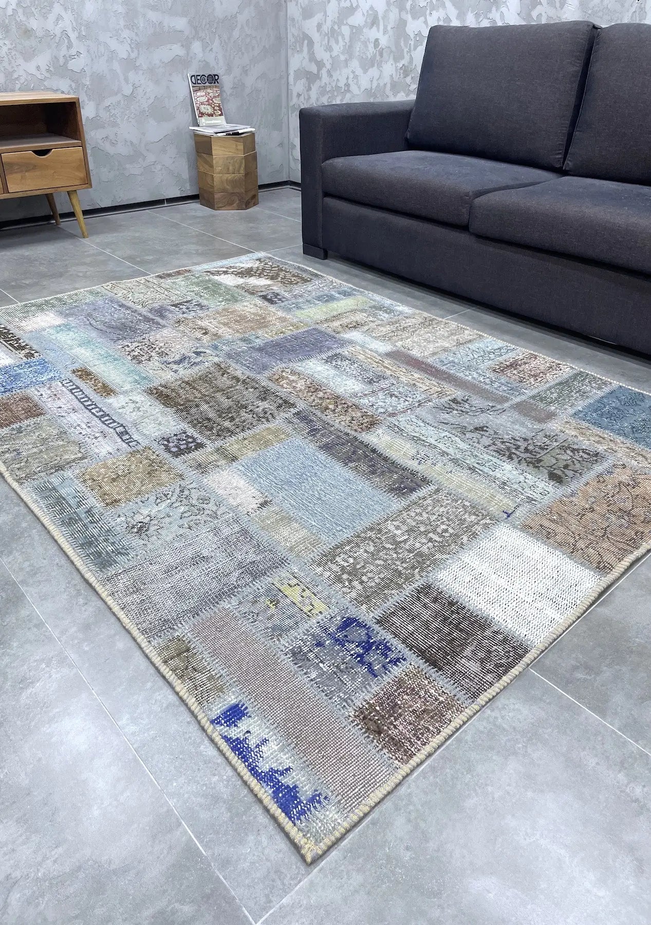 Zair - Vintage Multi Color Patchwork Rug - kudenrugs