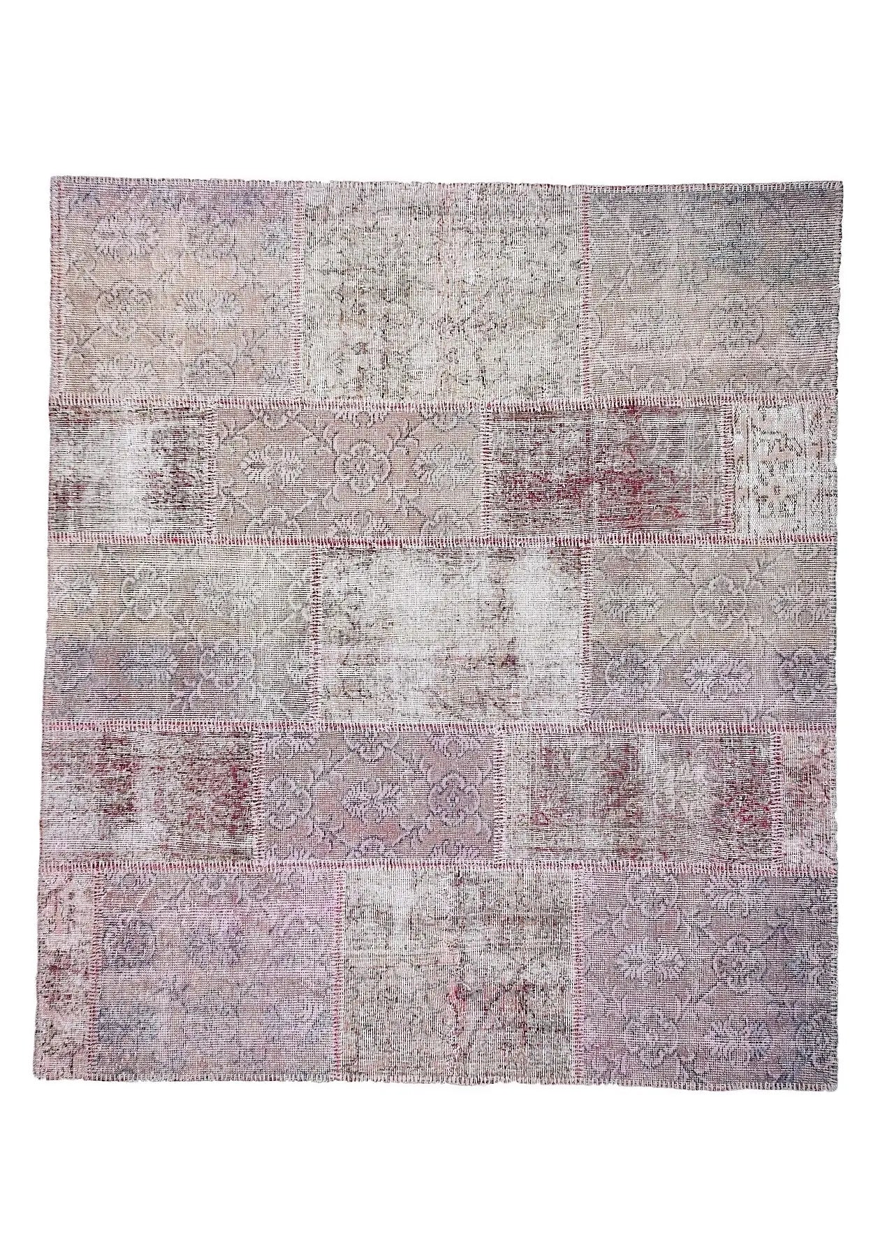 Zandria - Vintage Pink Patchwork Rug - kudenrugs