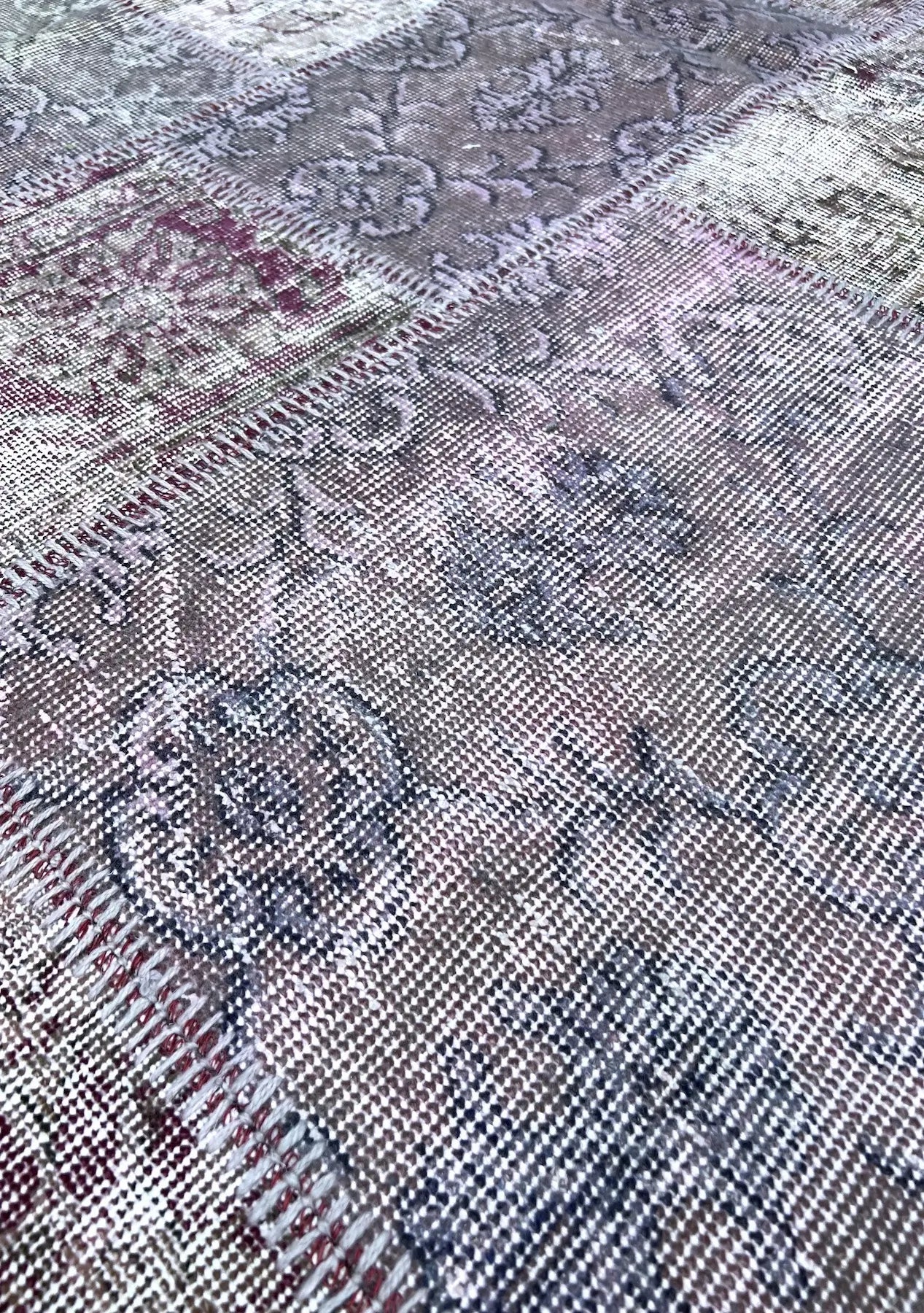 Zandria - Vintage Pink Patchwork Rug - kudenrugs