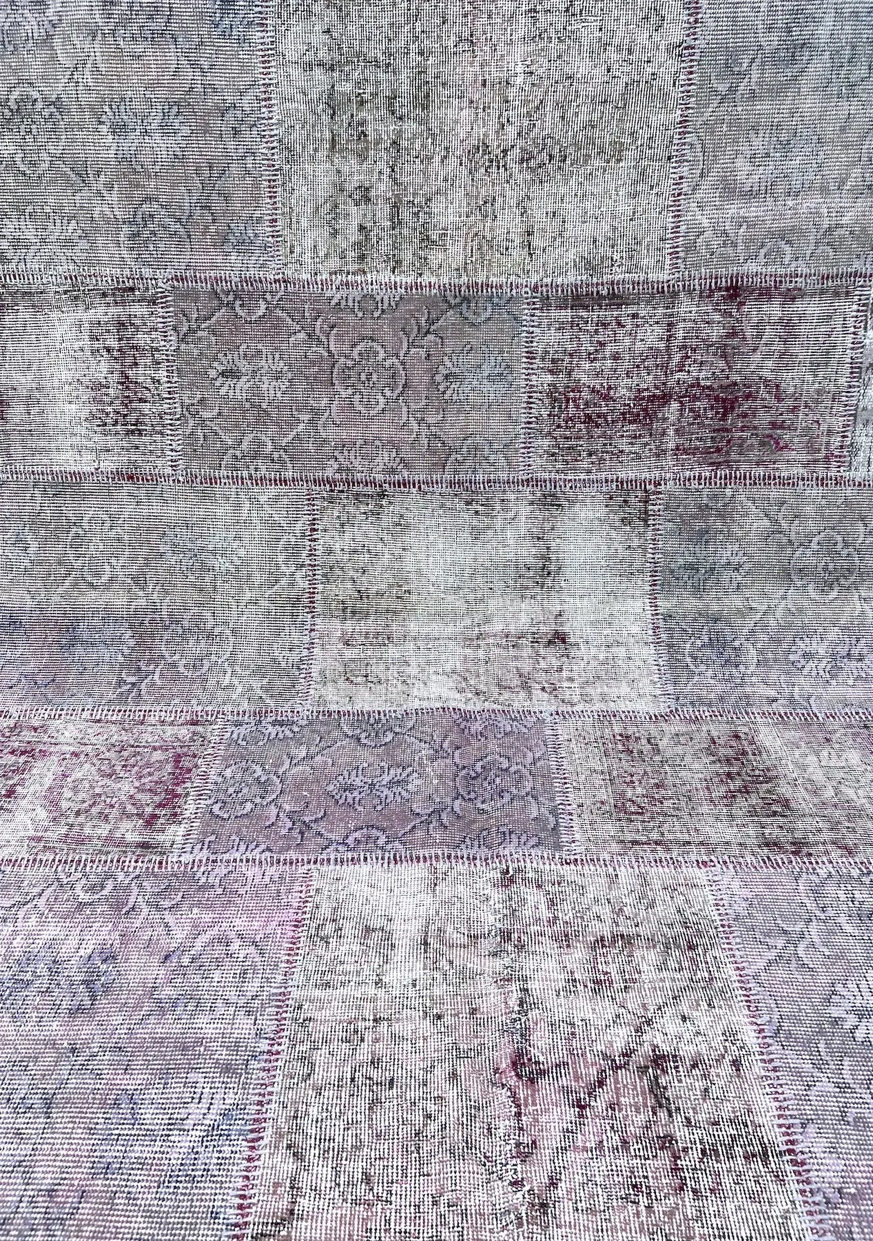 Zandria - Vintage Pink Patchwork Rug - kudenrugs