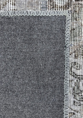 Zarita - Vintage Gray Patchwork Rug - kudenrugs