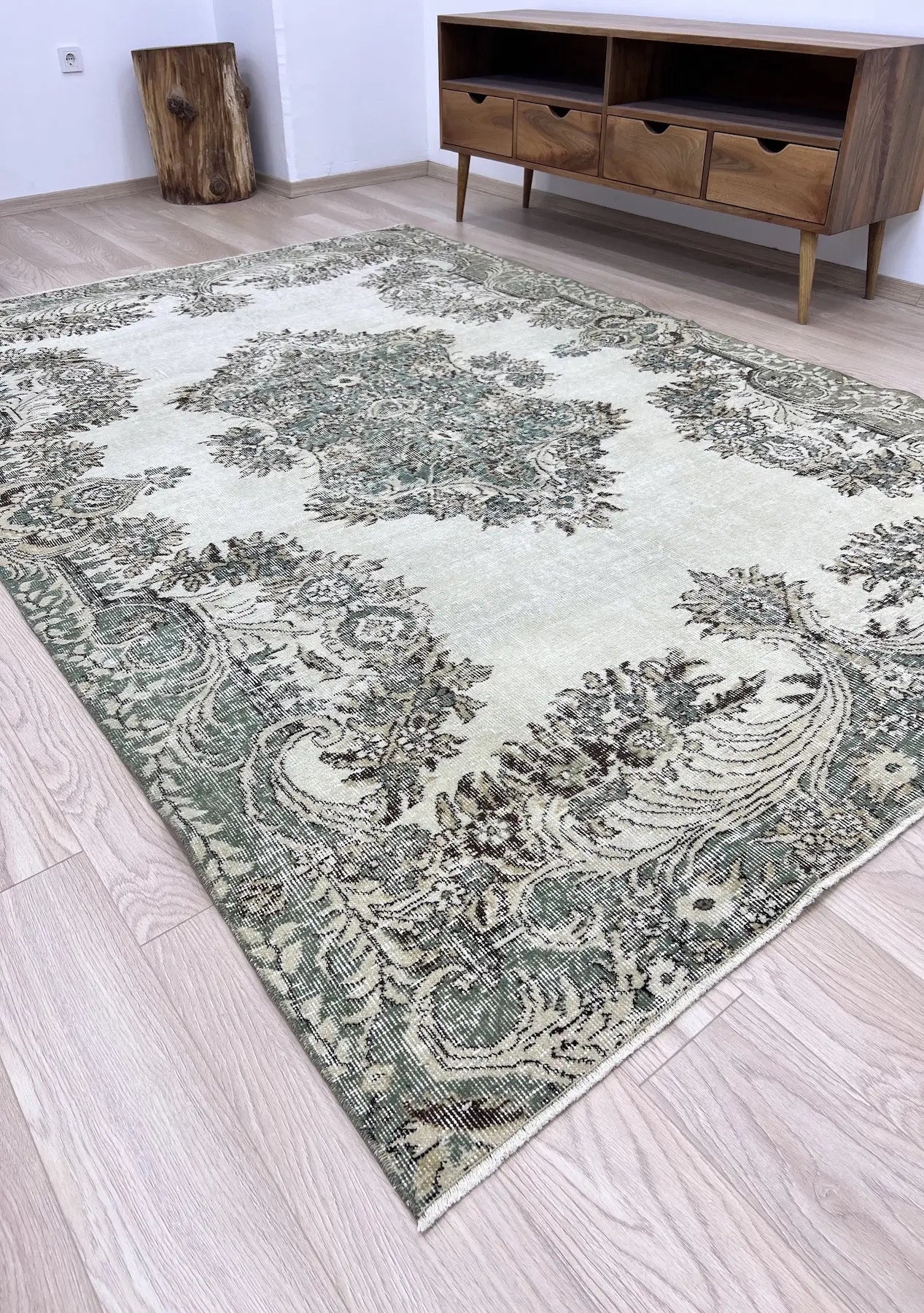 Zariyah - Vintage Beige Antique Washed Rug - kudenrugs